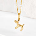 AirbnbGold 14K Mini Poodle Balloon Pendant L JAP41839