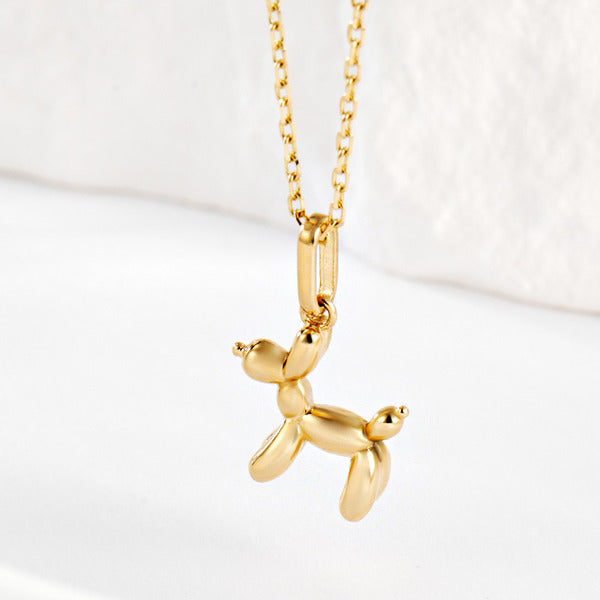 AirbnbGold 14K Mini Poodle Balloon Pendant L JAP41839