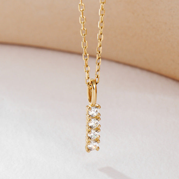 AirbnbGold 14K Mini Cubic Stick Pendant S JAP41848