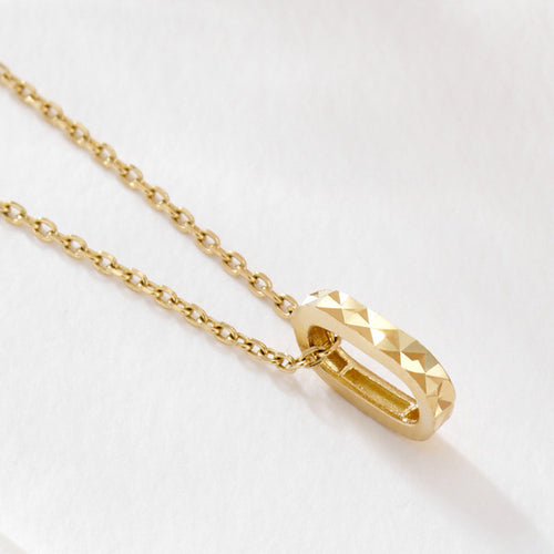 AirbnbGold 14K Gold Cut Oval Pendant JAP41865