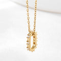 AirbnbGold 14K Loop Shine Cubic Oval Pendant JAP41866