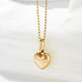 AirbnbGold 14K Volume Plump Heart Pendant JAP41867