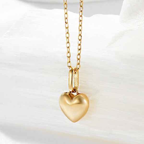 AirbnbGold 14K Volume Plump Heart Pendant JAP41867