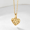 AirbnbGold 14K Embossed Cutting Heart Pendant JAP41870