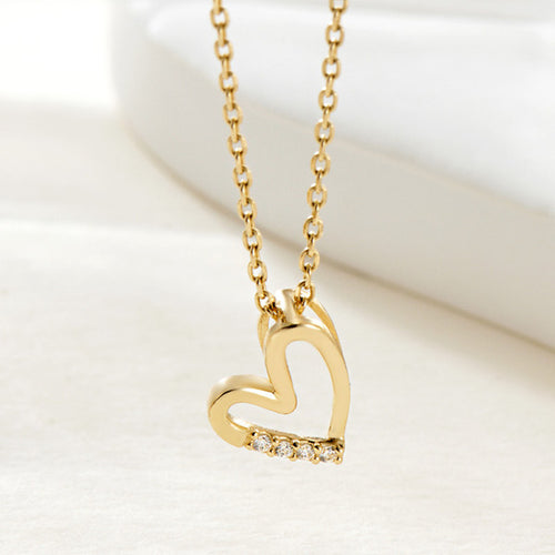AirbnbGold 14K Flutter Cubic Heart Pendant JAP41871