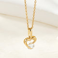 bnbgold 14K heart frame cubic ball pendant JAP41872