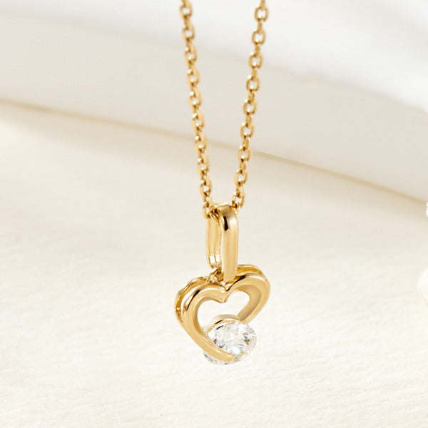 bnbgold 14K heart frame cubic ball pendant JAP41872
