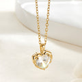 AirbnbGold 14K Teared Cubic Heart Pendant JAP41873