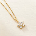 AirbnbGold 14K Bloom Flower Cubic Pendant JAP41876