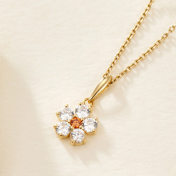 bnbgold 14K cherry flower cubic pendant JAP41877