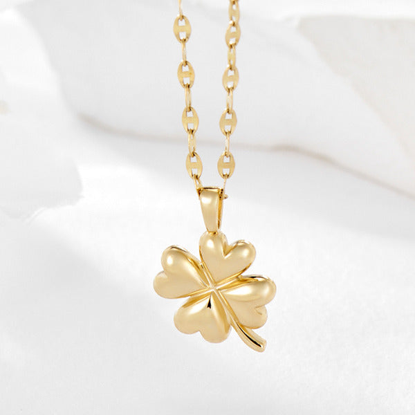 AirbnbGold 14K Lucky Luminary Clover Pendant JAP41879