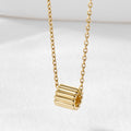 AirbnbGold 14K Vertical Cylinder Pipe Pendant JAP41883