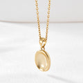 AirbnbGold 14K Round Curved Pebble Pendant JAP41884