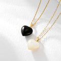 AirbnbGold 14K mono heart quartz pendant JAP41855