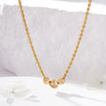 B&B Gold] 18K round cutting ball Italian chain necklace JNN42164