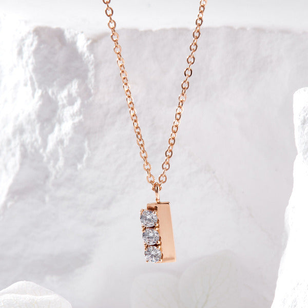 BnBGold 18K Double Square Cubic Stick Chain Necklace JNN42159