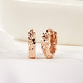 BNBGOLD 14K Rounded Diamond Cut One-Touch Ring Earring M Pair PNE42093