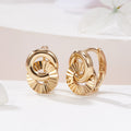 AirbnbGold 18K Donut Cutting Ring Single Earings PNE42208