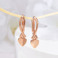 VNB Gold 18K Slit Heart Cutting Cross One-Touch Earrings Pair PNE42200