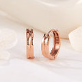 AirbnbGold 14K two-line embossed cutting one-touch ring earrings M pair PNE42356