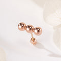 AirbnbGold 14K Triple Candyball Piercing One Side PNE42350