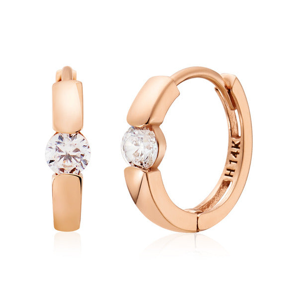 AirbnbGold 18K Twinkling Cubic Ring Earrings Pair LOE42130