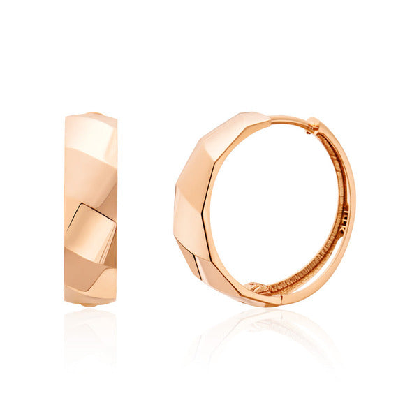 AirbnbGold 18K Volume Curved Assymetric Cut OneTouch Ring Set SNE42154