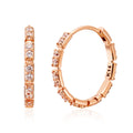 AirbnbGold 14K Mini Square Cubic OneTouch Earrings Pair JNE42119