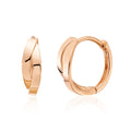 B&B Gold 14K Rounded Cross Gold Stick One-touch Earrings Pair JNE42127