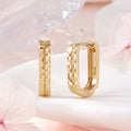 AirbnbGold 18K Oval Round DiamondCutting OneTouch Earrings Pair PNE42421