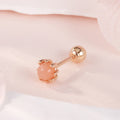 AirbnbGold 14K Pink Opal Bubble Flower Ball Light Piercing One Side NPE42376