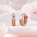 B&B Gold 14K Mini Cubic Ball Diamond Cutting One Touch Earrings Pair PNE42417