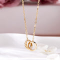 AirbnbGold 18K Vertical Cross Doubling Chain Necklace MNN42433