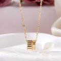 AirbnbGold 18K Unpolished Vertical Line Cut Chain Necklace MNN42434