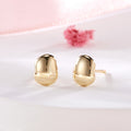 BNBGold 18K Volume Pebble Wave Piercing Earring Pair MNE42436