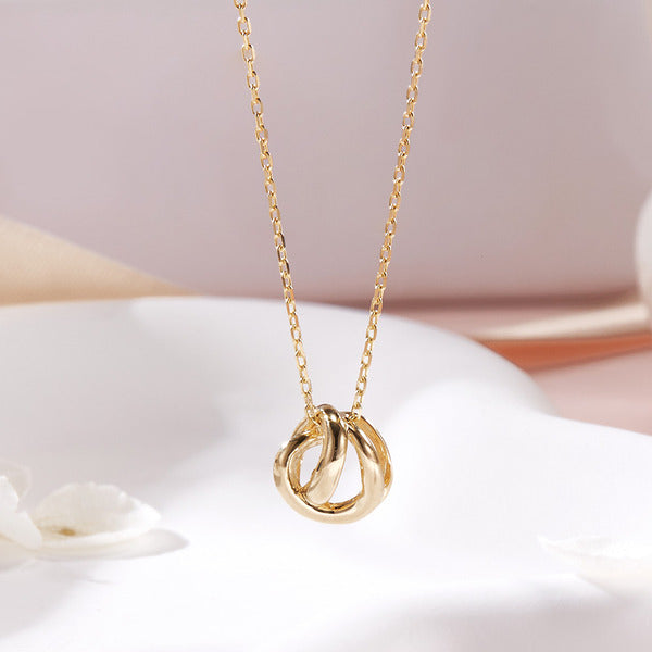 AirbnbGold 14K Volume Cross Loop Chain Necklace MNN42423