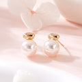 14K Gold Oval Rounded Pearl Necklace Pair MNE42424
