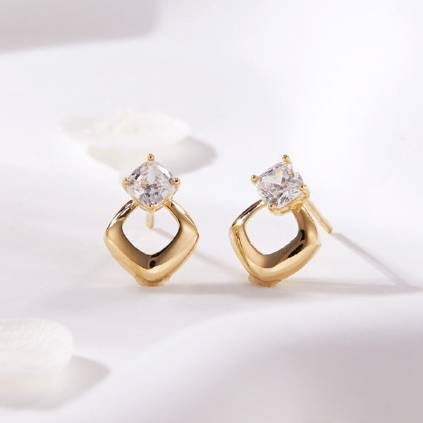 14K Double Cushion Cut Cubic Zirconia Necklace Pair MNE42428