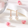BnBGold 14K Slim Gold Stick Pearl Necklaces Pair MNE42440