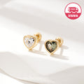 B&B Gold Same-day shipping 14K Mute Bezel 4mm Heart Cubic Piercing One Side JAE42447