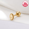 AirbnbGold SameDayShipping 14K Mini Grain Oval Motif Piercing One-sided JAE42460