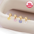 B&B Gold Ships Today 14K Color Candy Cubic Ball Piercing One Side JAE42462