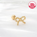 AirbnbGold, same-day shipment, 14K petite coil ribbon piercing one side JAE42465