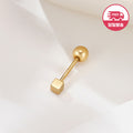 B&B Gold Same Day Shipping 14K Flat Square Square Ball Piercing Single Side JAE42467