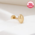 B&B Gold Same Day Shipping 14K Flat Ellipse Oval Piercing Single Side JAE42469