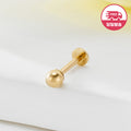 AirbnbGold SameDayShipping 14K 3mm GoldBall InternalLabyrinth Piercing OneSide JAE42471