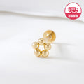 AirbnbGold SameDayShipping 14K GoldBall Flower InternalLabel Piercing OneSide JAE42474