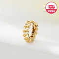 B&B Gold Same Day Shipping 14K Diagonal Cross Twist Ring Piercing One Side JAE42477