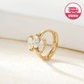 BnB Gold Day Shipment 14K Marquise Pale Cubic Ring Piercing One Side JAE42481