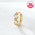 B&B Gold Same Day Shipping 14K Prong Zigzag Baguette Cubic Ring Piercing Single Side JAE42483